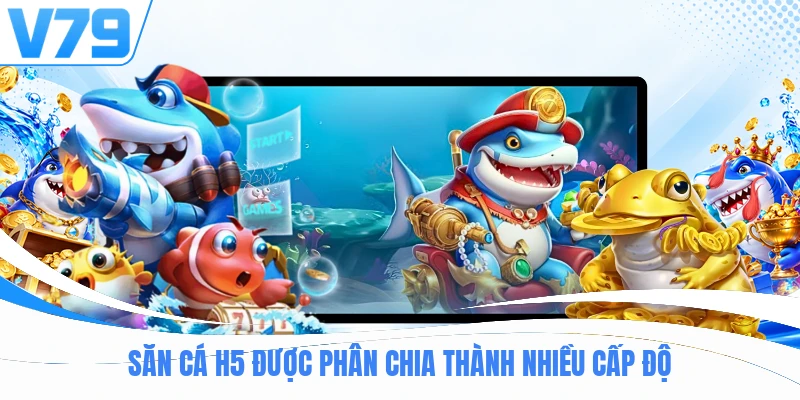 Săn cá H5 được phân chia thành nhiều cấp độ